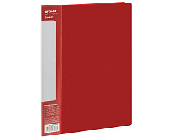 Папка 60 вкл. СТАММ ММ-30626 "Стандарт" А4, 21мм, 700мкм, пластик, красная