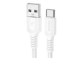 Кабель BOROFONE BX116 USB-Type-C 3.0A 1М белый