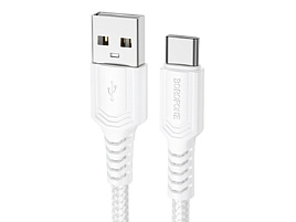 Кабель BOROFONE BX116 USB-Type-C 3.0A 1М белый