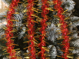 Мишура №8 Г-203 Северное сияние красная+золото