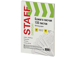 Бумага писчая STAFF 110541 "EVERYDAY", 60 г/м2, 100 листов, белизна 92% (ISO)
