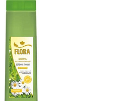 Шампунь Flora Зеленая линия 400мл.Ромашка для сухих и поврежденных волос 7107