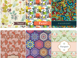 Обложка на паспорт OfficeSpace 236265 фотопечать, ПВХ, "Узоры" ассорти