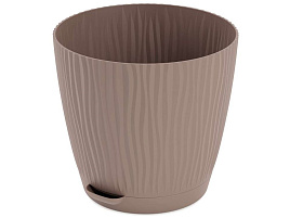 Кашпо цветочное 2л Флис М8442 какао с прикорневым поливом