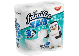 Туалетная бумага Familia Trio 4шт.3-х сл. Smart
