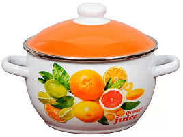 Кастрюля эмаль 3л 6RH181M Orange индукция