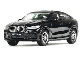 Машина металлическая X6-11-BK BMW X6 длина 10,5 см, инерц, черный, в кор.