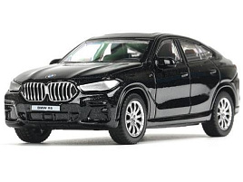 Машина металлическая X6-11-BK BMW X6 длина 10,5 см, инерц, черный, в кор.