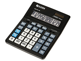 Калькулятор Eleven CDB1401-BK настольный Business Line 14 разрядов, двойное питание, 155*205*35мм