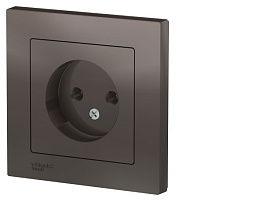 Розетка 1м  AtlasDesign 16А без зазем.мокко ATN000640