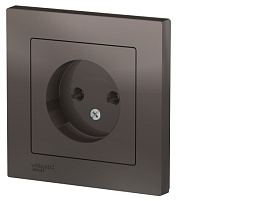 Розетка 1м  AtlasDesign 16А без зазем.мокко ATN000640