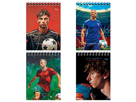 Блокнот 60л. BG Б6гр60 58715 "Нейросеть. Футбол" А6 на гребне