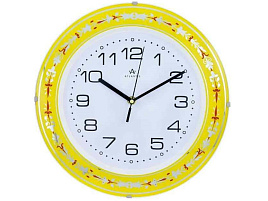 Часы настенные Atlantis 30*30 TLD-35075B желтые