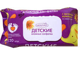 Влажные салфетки Детские 20шт.Вестар алоэ/календула D7/4589