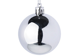 Шар 8см 372-582 серебро 1шт