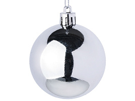 Шар 8см 372-582 серебро 1шт