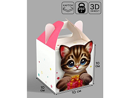 Коробка 10*10 Котик 10655825