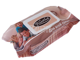 Влажные салфетки  Ан. FreshWeek 100шт.Д/всей семьи клапан 1940/5878