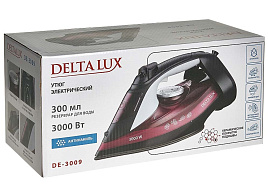 Утюг DELTA LUX DE-3009 бордовый
