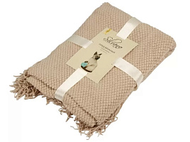 Плед-покрывало 127*170 Silvano вязанный бежевый A120041/2706