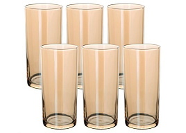 Набор стаканов 6шт 402/05/6003 Золотистый мед 290мл