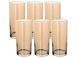 Набор стаканов 6шт 402/05/6003 Золотистый мед 290мл