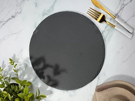 Блюдо керамика 25см 349315/Y4-3205 Черный камень