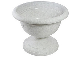 Вазон 2л Колывань С144ТМ низкий мрамор с/п