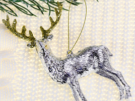 Подвеска пластик Олень в асс. 14*9см НУ-5086