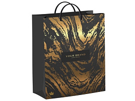 Упаковочная сумочка 40*30 Золотой бренд, мягкий пластик