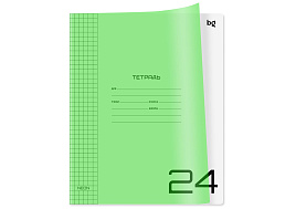 Тетрадь 24л. клетка  Т5ск24_пл 08958 "UniTone. Neon", пластиковая обложка, неон салатовый