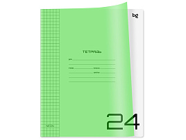 Тетрадь 24л. клетка  Т5ск24_пл 08958 "UniTone. Neon", пластиковая обложка, неон салатовый