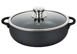 Жаровня 30см с/кр Millet ML-Ж830кр антиприг, гранит 6,9л