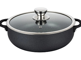 Жаровня 30см с/кр Millet ML-Ж830кр антиприг, гранит 6,9л