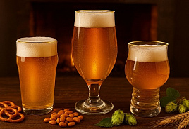 Набор бокалов для пива 1209-34 Золотая кайма 3шт