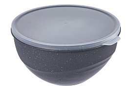 Миска пластик 2л 69505 Granite с крышкой серая