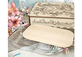 Шубница 103-407 L1/3456 стекло Цветок "Любимой маме" 300*160*50мм в/уп