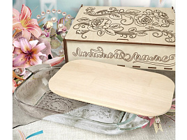 Шубница 103-407 L1/3456 стекло Цветок "Любимой маме" 300*160*50мм в/уп