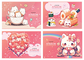 Альбом для рисования 40л. BG АР4ск40_м 10940 "Каваи", металлизация