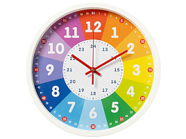 Часы настенные "21 Век" 30*30 3027-030 Обучающие белый круг