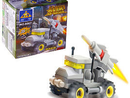 Конструктор Брик 516396 Машина с ракетой 35дет.