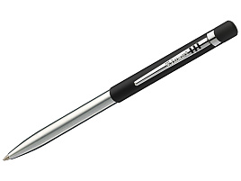 Ручка Luxor 2035  "Gemini" синяя, 1,0мм, корпус черный/хром, кнопочный механизм