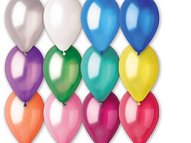 Шар надувной 12" Металлик ассорти (100) 01339