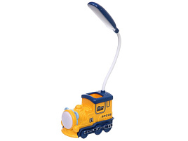 Светильник настольный 615-0548 Паровоз желый/синий LED USB
