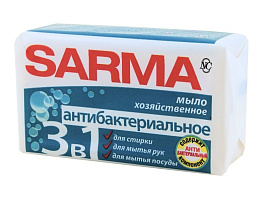 Мыло хозяйственное Сарма 140г антибактериальное (НК)11148