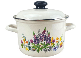 Кастрюля эмаль 3л 1612АП2/4 Люпины