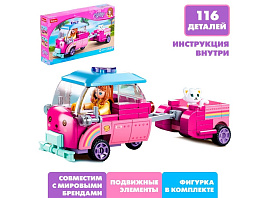Конструктор Брик 6958150 Машинка с прицепом 116дет