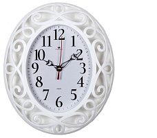 Часы настенные "21 Век" 31*26 3126-003 Классика белые овал