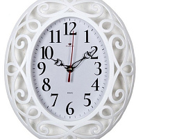 Часы настенные "21 Век" 31*26 3126-003 Классика белые овал