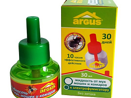 Комары жидкость Argus 30мл.от мух,мошек,комаров 30ночей AR-009